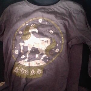 Grey and Gold Unicorn Shirt